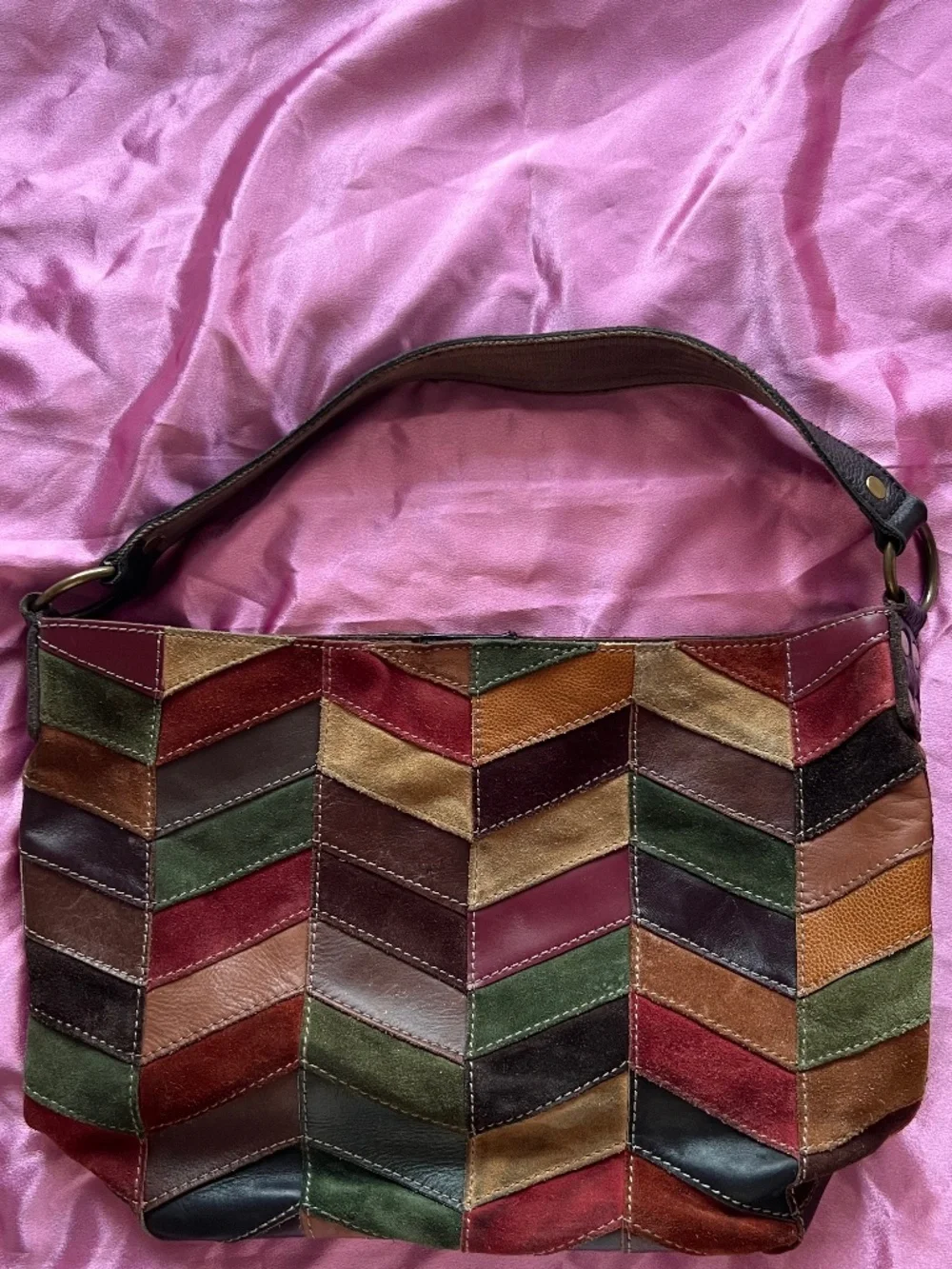 Lucky Brand Jeans leather and suede purse / shoulder bag - Picture 1 of 9